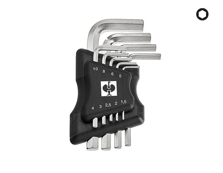 Main view, Offset screwdrivers, e.s. Short angled hex key set, 9-part