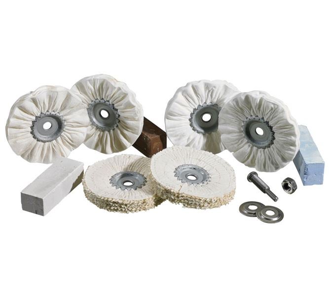Main view, Sanding tools, Polishing set for processing steel, 10-part