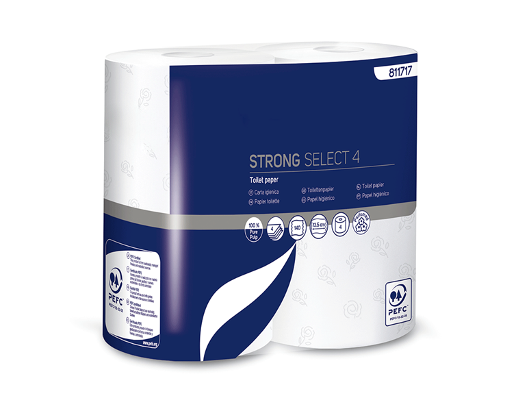 Main view, Paper cloths, 4-ply toilet paper, 56 rolls