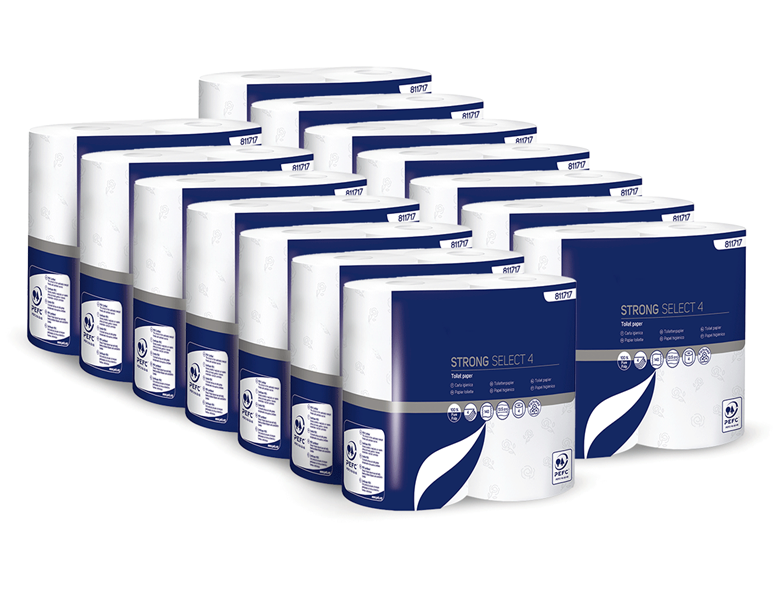 Main view, Cleaning, 4-ply toilet paper, 56 rolls