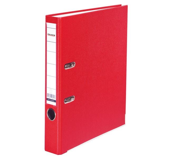 Main view, Lever Arch Files | Covers, Falken Plastic A4 Lever Arch Files, red