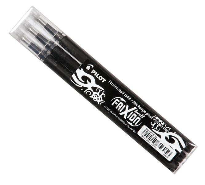 Main view, Spare leads, Pilot Refills for Frixion ball, black