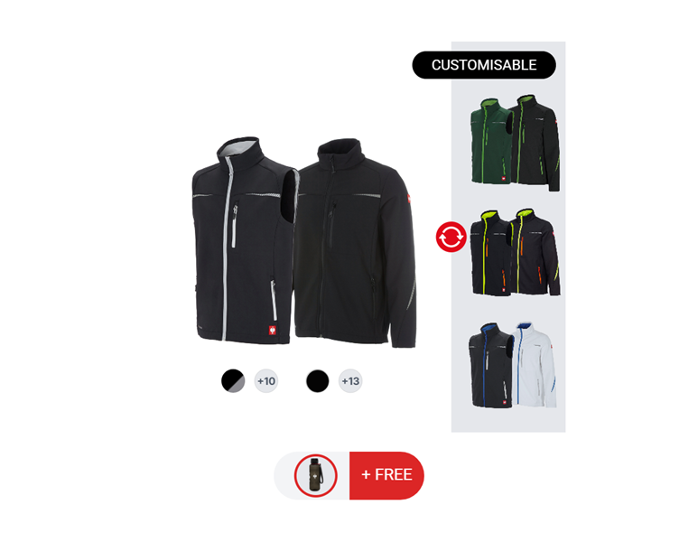 MEN’S SET:Softsh. jacket+bodywarm. e.s.motion 2020