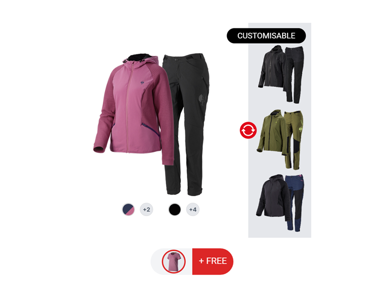 LADIES’ SET: Trousers + Jacket + T-Shirt e.s.trail