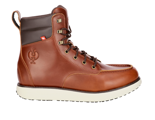 Main view, O2 Work boots e.s. Boulder mid, redbrown