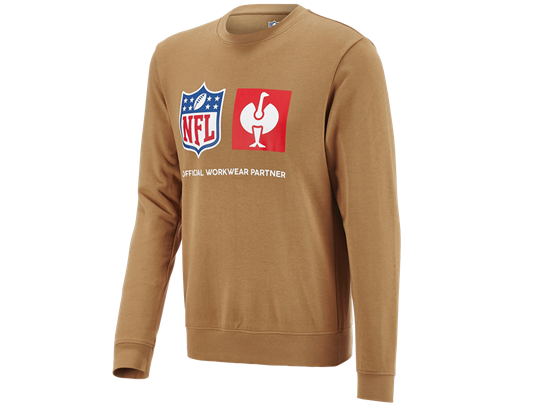Main view, NFL Sweatshirt cotton, almondbrown