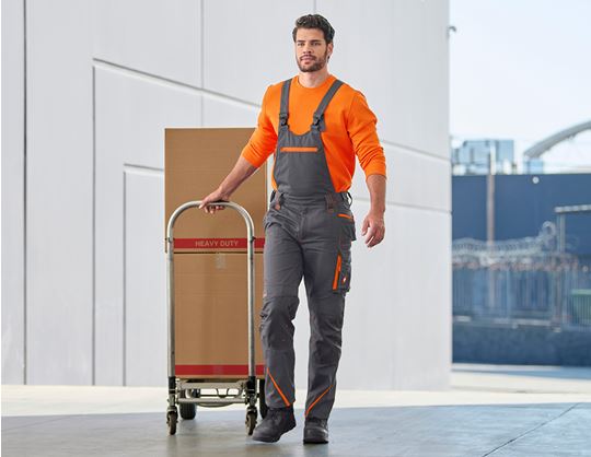 View 2, Bib & brace e.s.​motion 2020, anthracite/high-vis orange