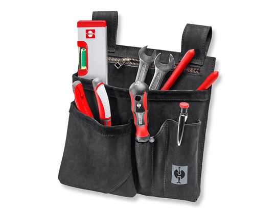 Main view, Leather tool bag e.s.​vintage, black