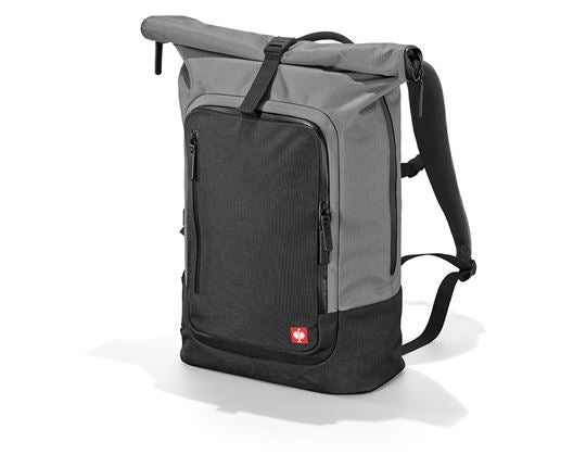 Main view, Rolltop backpack e.s.​work&travel, basaltgrey/black