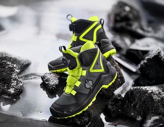 View 3, O6 Work boots e.s. Adelaide mid, anthracite/high-vis yellow