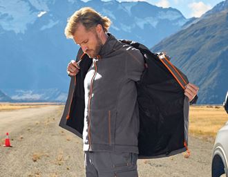 View 3, 3 in 1 functional jacket e.s.​motion 2020, men's, anthracite/high-vis orange