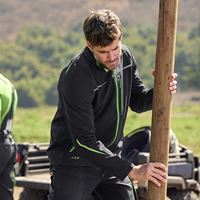 View 3, Softshell­ jacket e.s.​motion 2020, black/seagreen