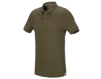 e.s. Pique-Polo cotton stretch, slim fit