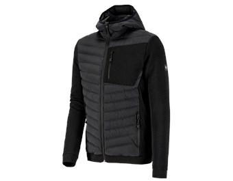 Hybrid hooded knitted jacket e.s.motion ten