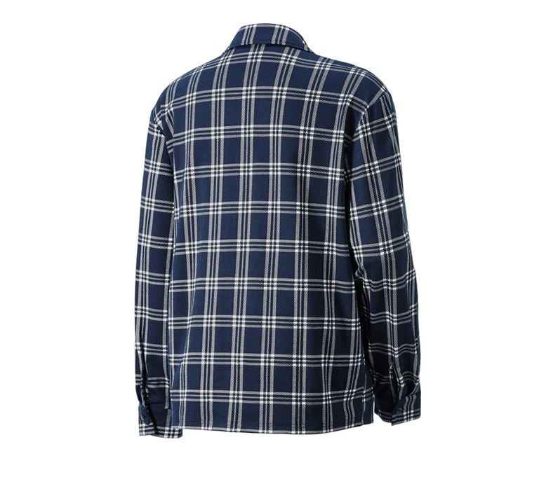 e.s. Checkered Pyjama Top deepblue/white | Strauss