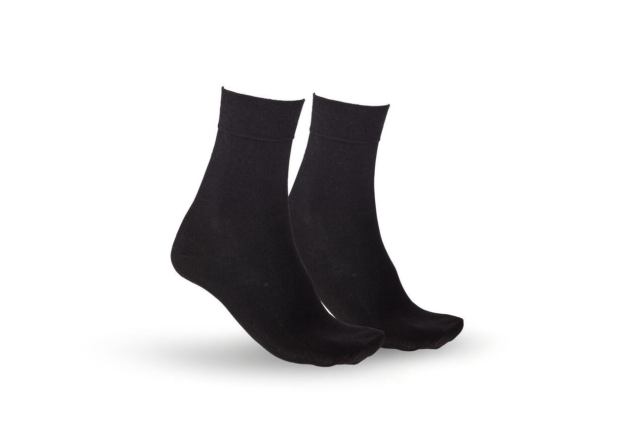 Socks: e.s. Business socks classic light/high, pack of 2 + black