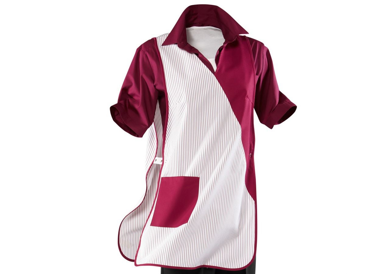 Aprons: Tabards Sandra + white/bordeaux