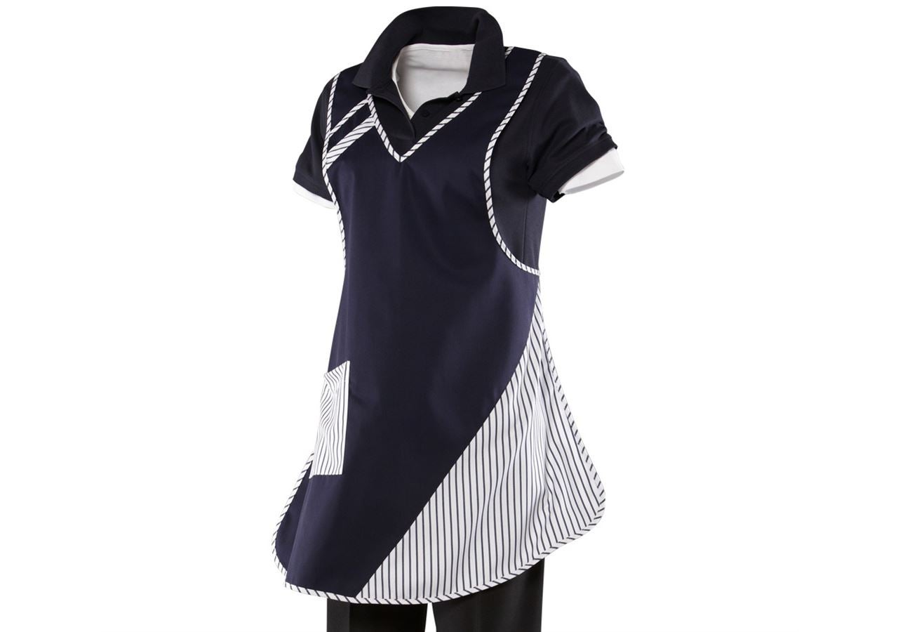 Aprons: Bib Apron Britta + navy/white