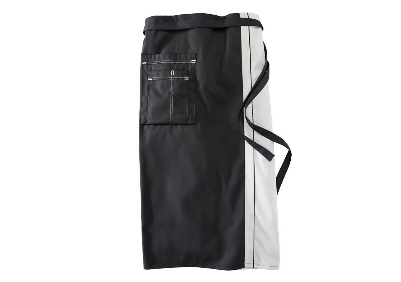 Aprons: Mid-Length Apron + silvergrey/black