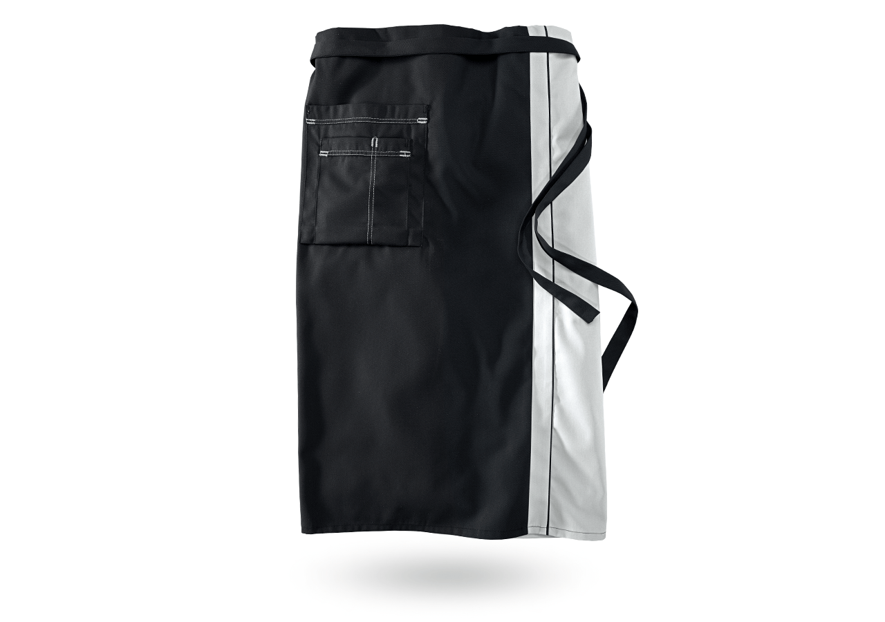 Aprons: Mid-Length Apron + silvergrey/black