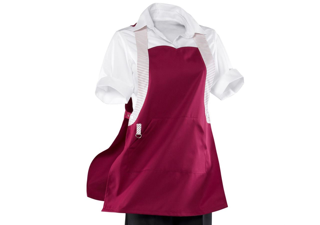 Aprons: Tabard Jutta + bordeaux/white