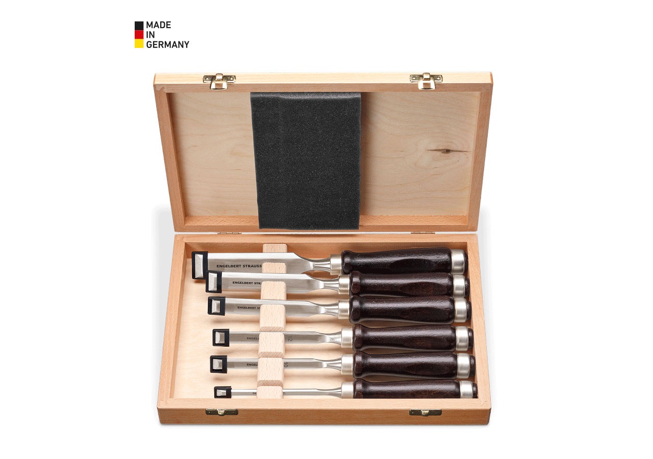Chisels | Drivers: e.s. Mortise chisel in a beech wood box