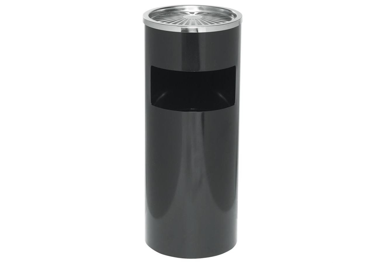 Waste bags | Waste disposal: Rubbish Bin with integrated Ashtray, 61x25 cm + black