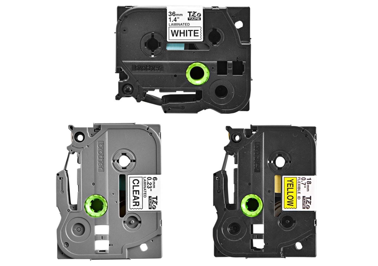 Office equipment: Brother TZe tapes 12 mm + white/black