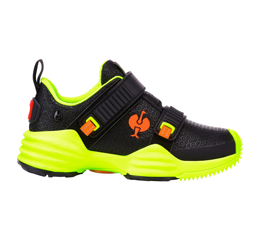 Kids Shoes: Allround shoes e.s. Waza low, children's + black/high-vis yellow/high-vis orange