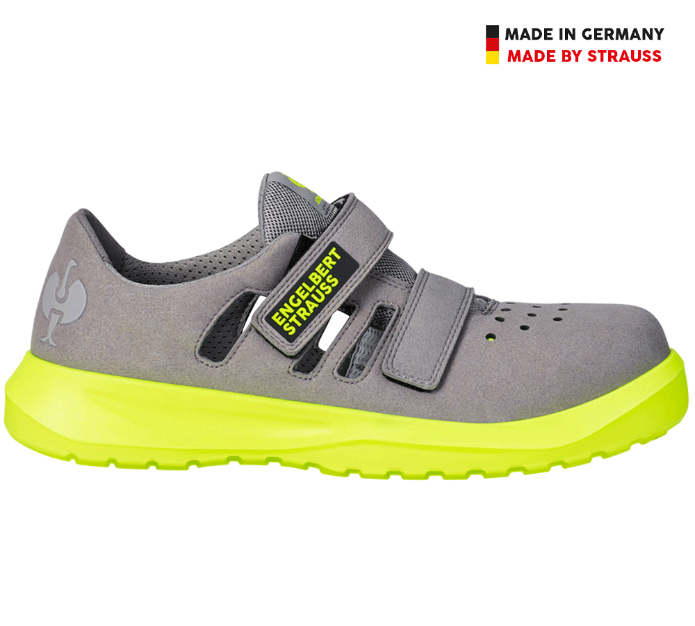 S1P	: S1P Safety sandals e.s. Banco + pearlgrey/high-vis yellow