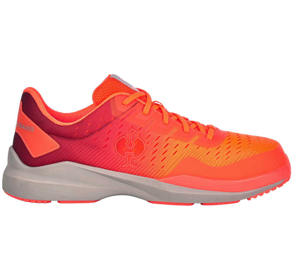 S1: S1 Safety shoes e.s. Padua low + platinum/high-vis red