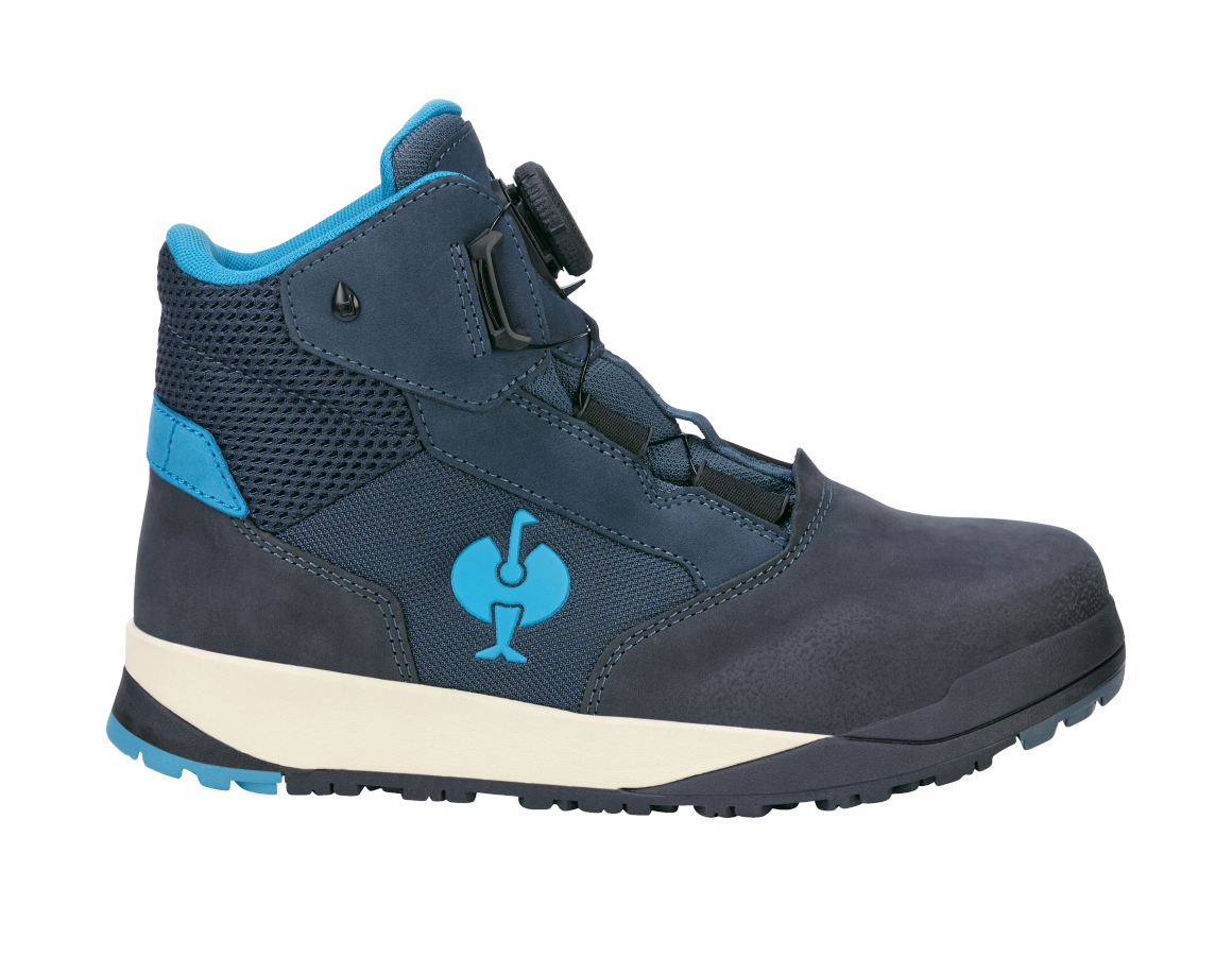 Safety Shoes: S7 Safety boots e.s. Murcia mid + navy/gentianblue