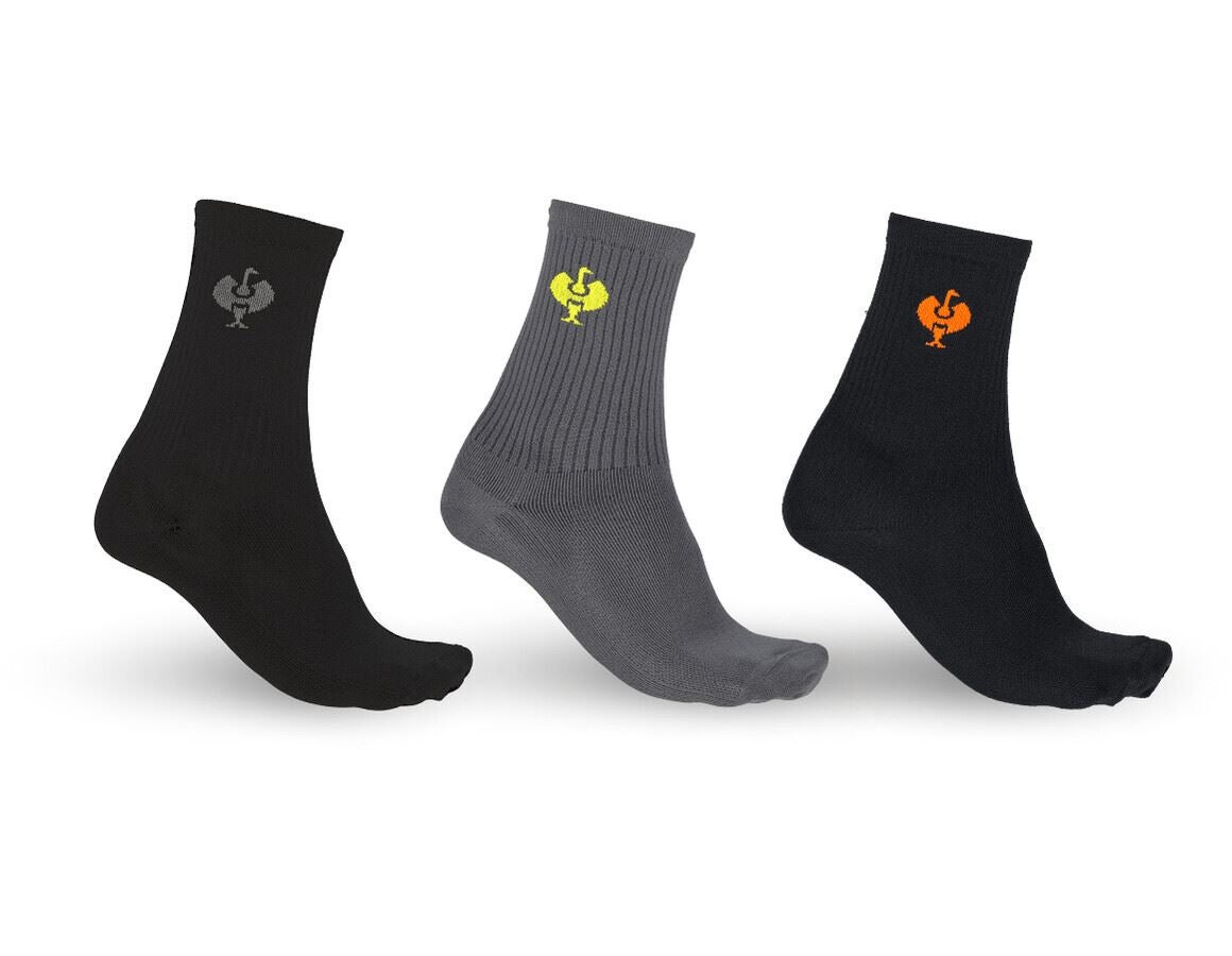 Clothing: Functional socks e.s.trail light/high, pack of 3 + basaltgrey+black/basaltgrey+black