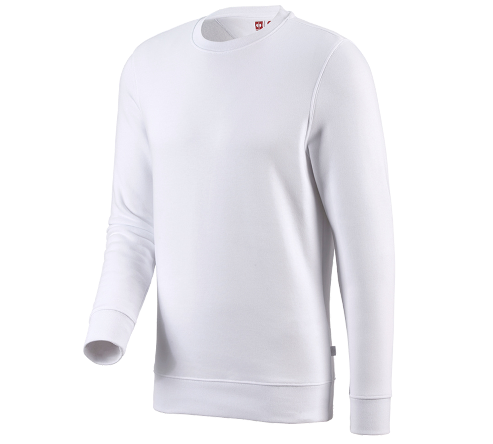 Shirts, Pullover & more: e.s. Sweatshirt poly cotton + white