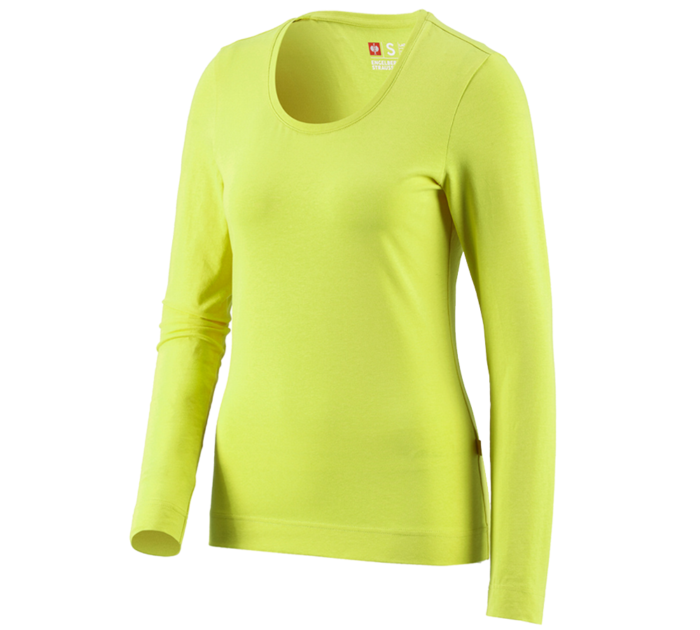 Shirts, Pullover & more: e.s. Longsleeve cotton stretch, ladies' + maygreen