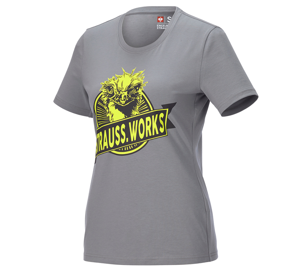 Work- & Safetywear: e.s. T-shirt strauss works, ladies' + platinum