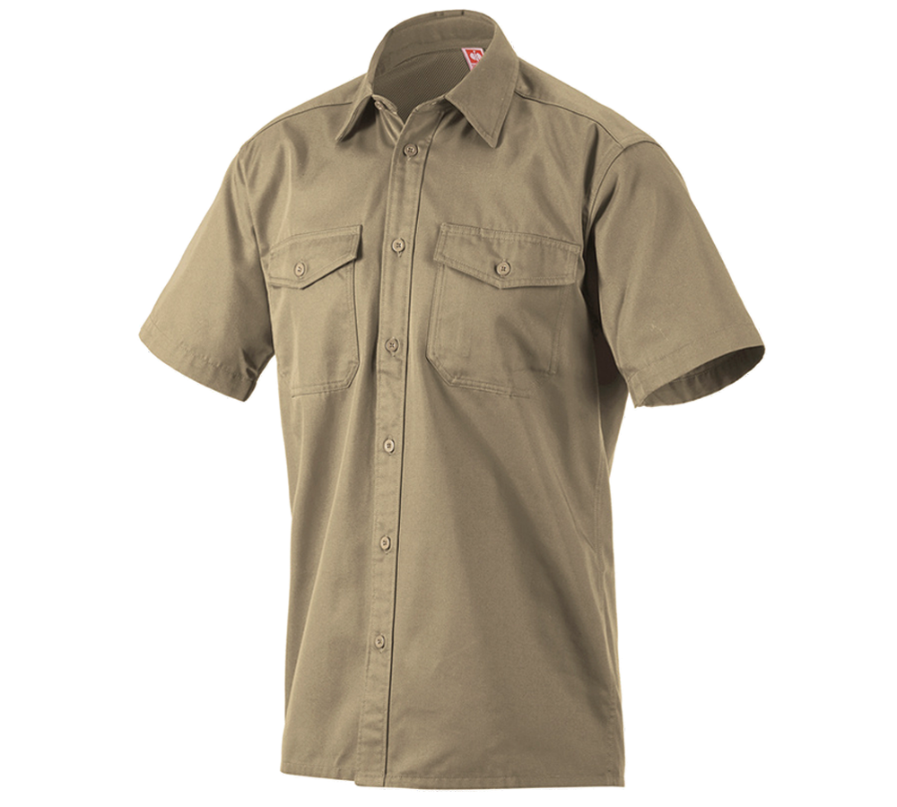 Work shirt e.s.classic, short sleeve khaki | Strauss
