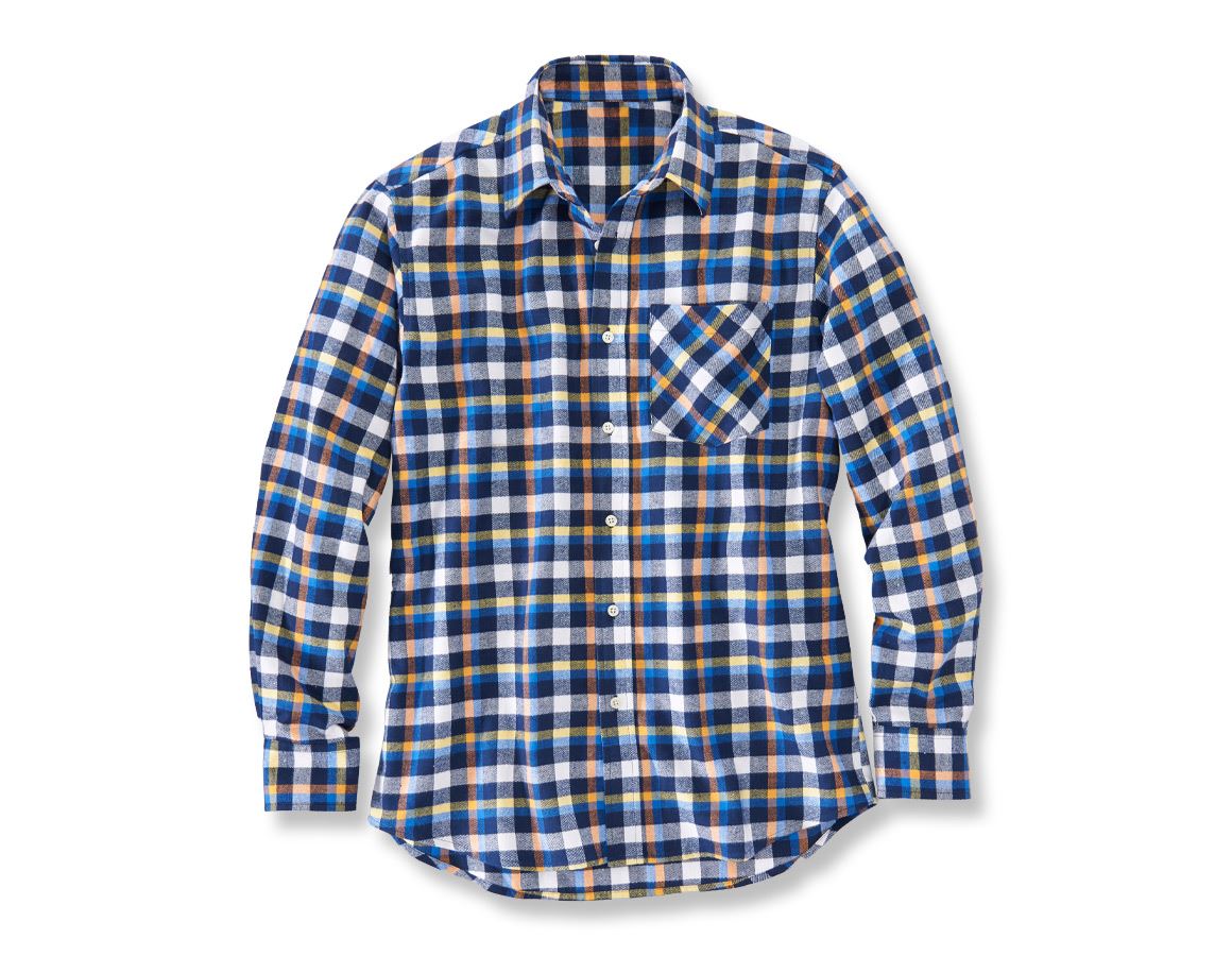 Shirts, Pullover & more: Cotton shirt Malmö + navy/royal/yellow