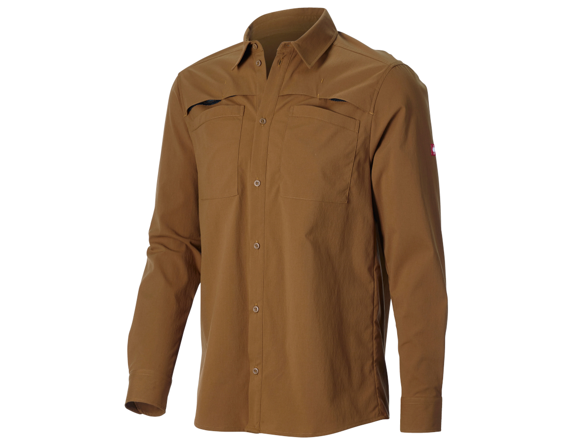 Clothing: Work shirt e.s.t:aktik, long sleeved + desertbrown
