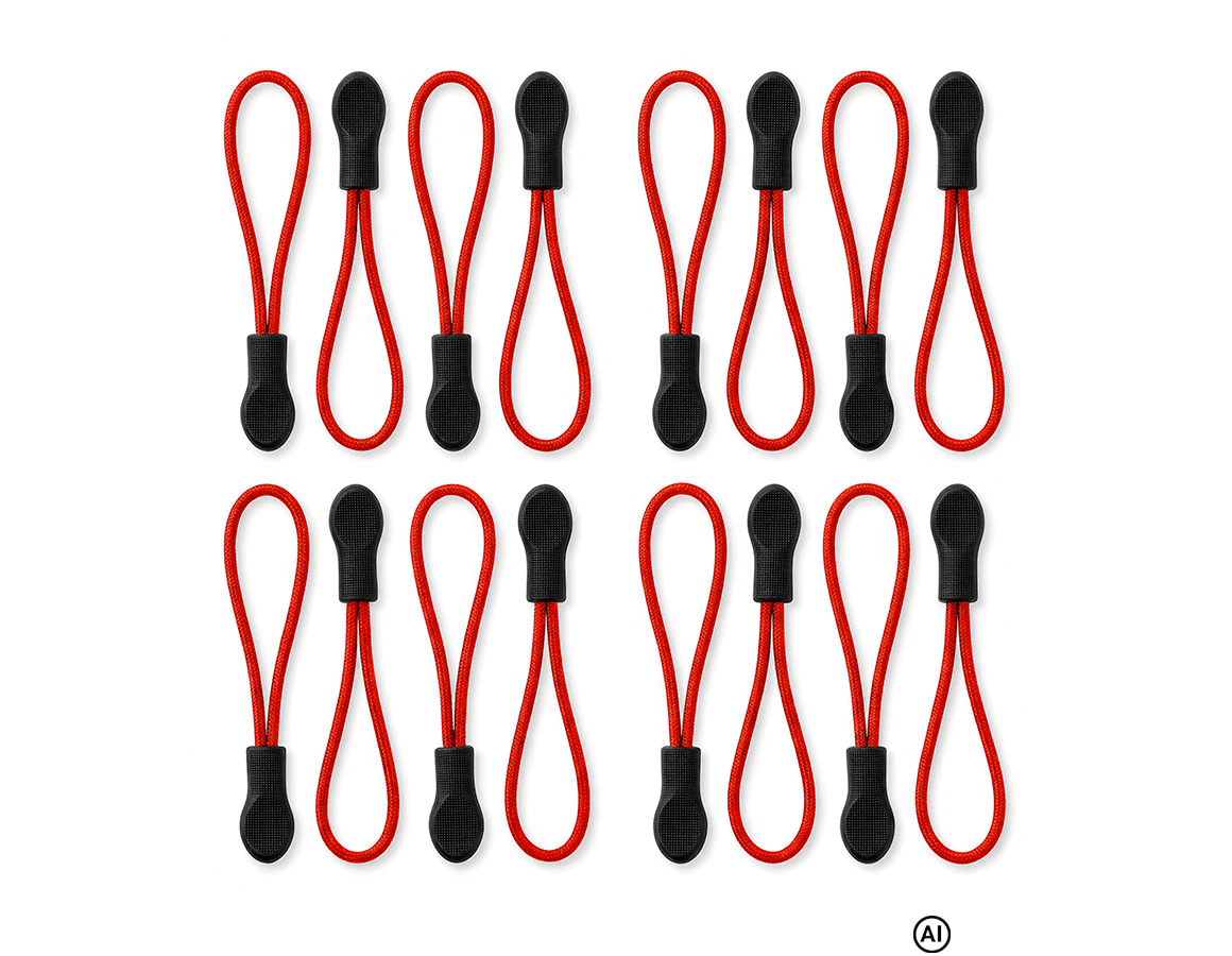 Accessories: Zip puller set + red