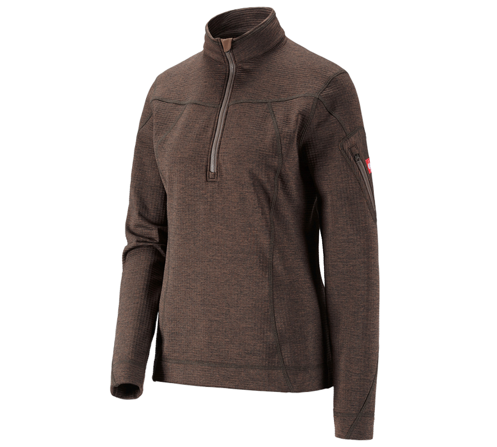 Shirts, Pullover & more: Troyer climacell e.s.dynashield, ladies' + chestnut melange