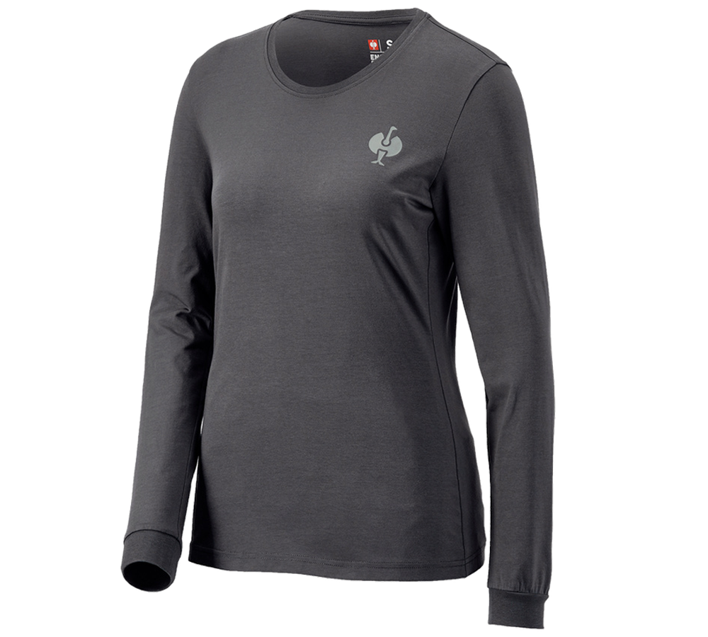 Accessories: e.s. Pyjama Longsleeve, ladies' + carbongrey