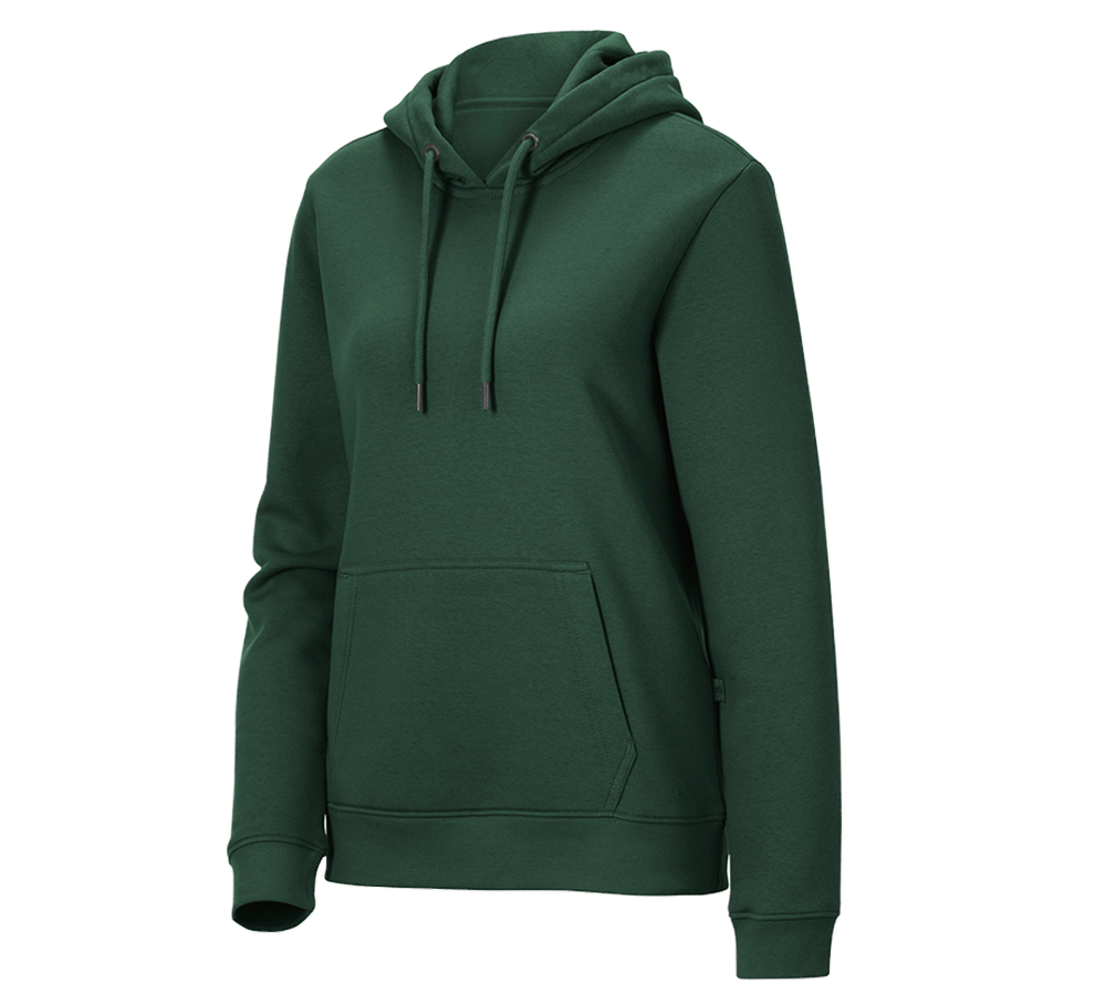 Shirts, Pullover & more: e.s. Hoody-sweatshirt poly cotton, ladies' + green