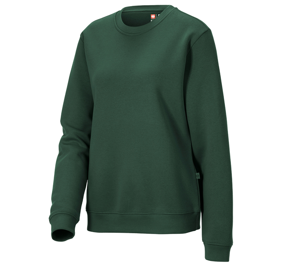 Shirts, Pullover & more: e.s. Sweatshirt poly cotton, ladies' + green