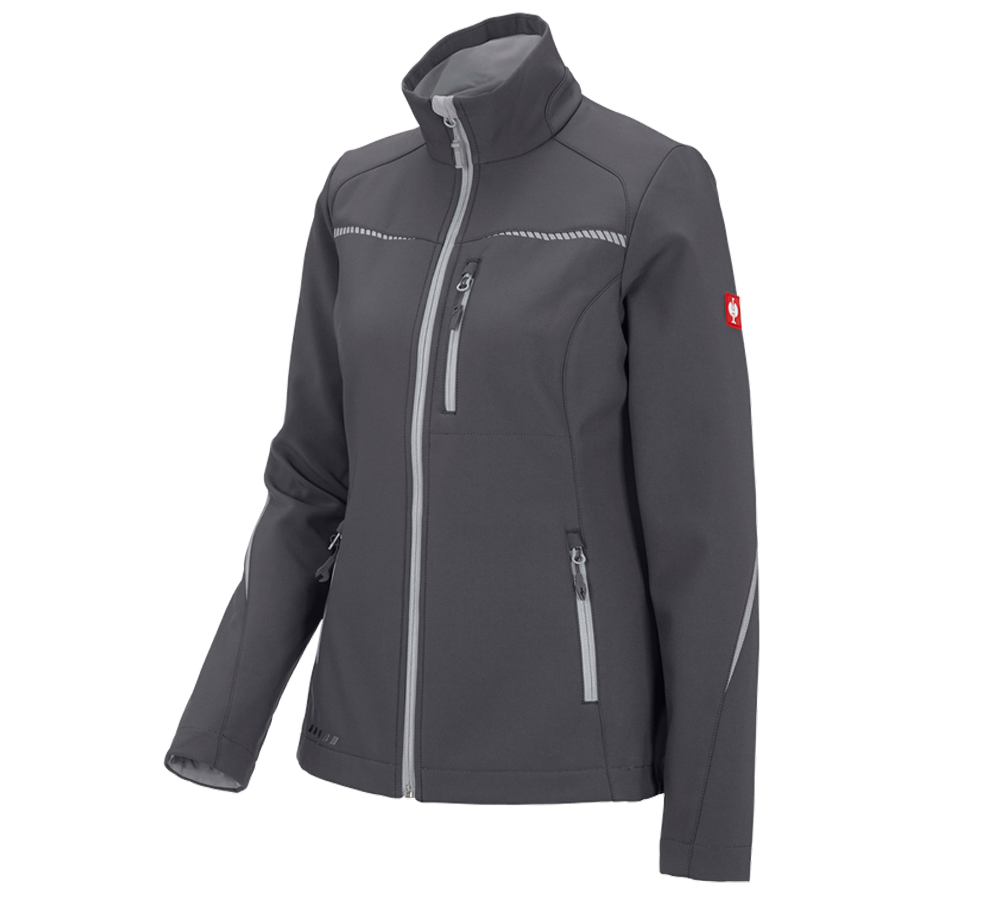 Work Jackets: Softshell jacket e.s.motion 2020, ladies' + anthracite/platinum