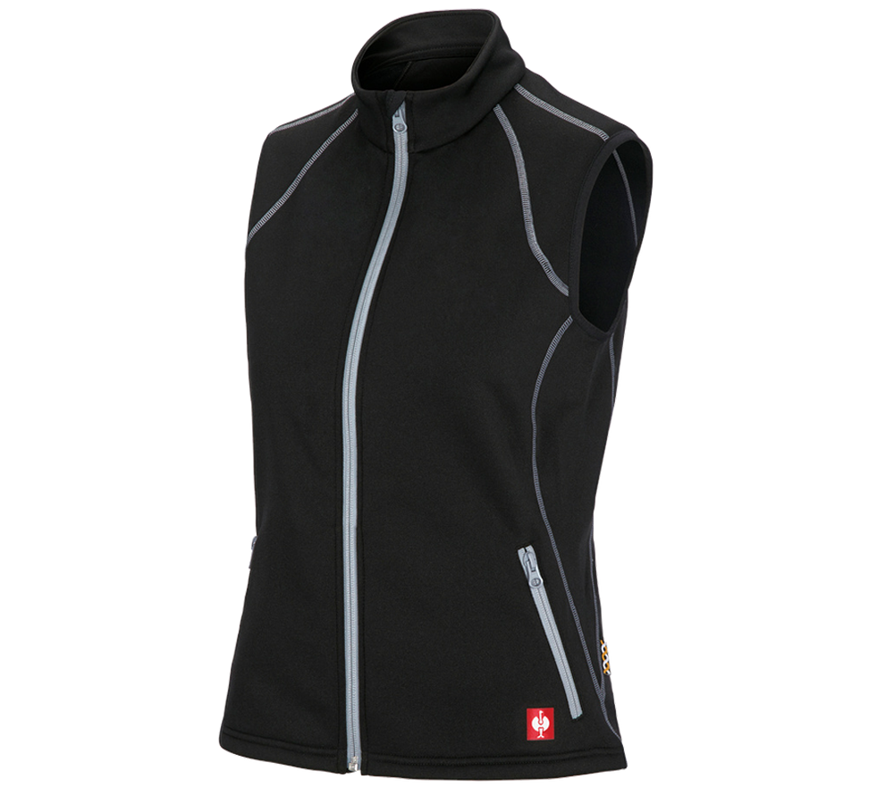 Work Body Warmer: Funct. bodyw. thermo stretch e.s.motion 2020,lad. + black/platinum