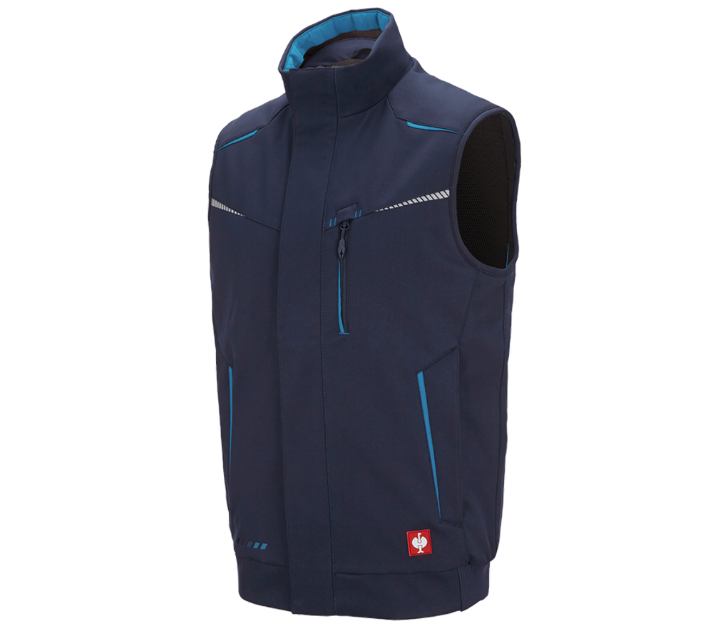 Work Body Warmer: Winter softshell bodywarmer e.s.motion 2020 + navy/atoll