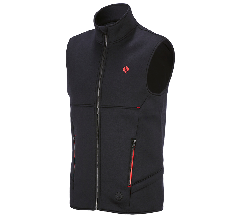 Work Body Warmer: e.s. Heated bodywarmer climafoam + black melange