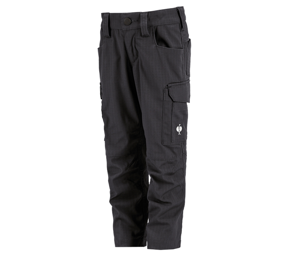 Topics: Trousers e.s.concrete solid, children's + black