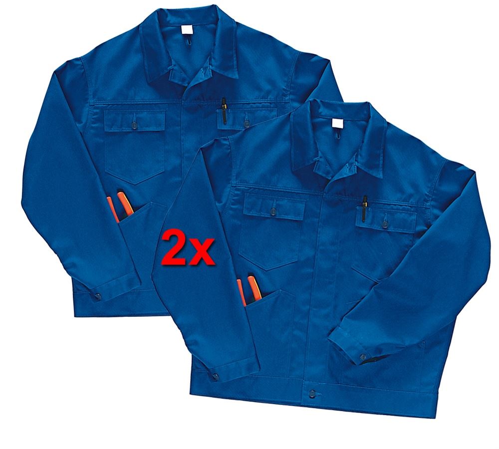 Work Jackets: Economy - polycotton Jacket (pack of 2) + royalblue